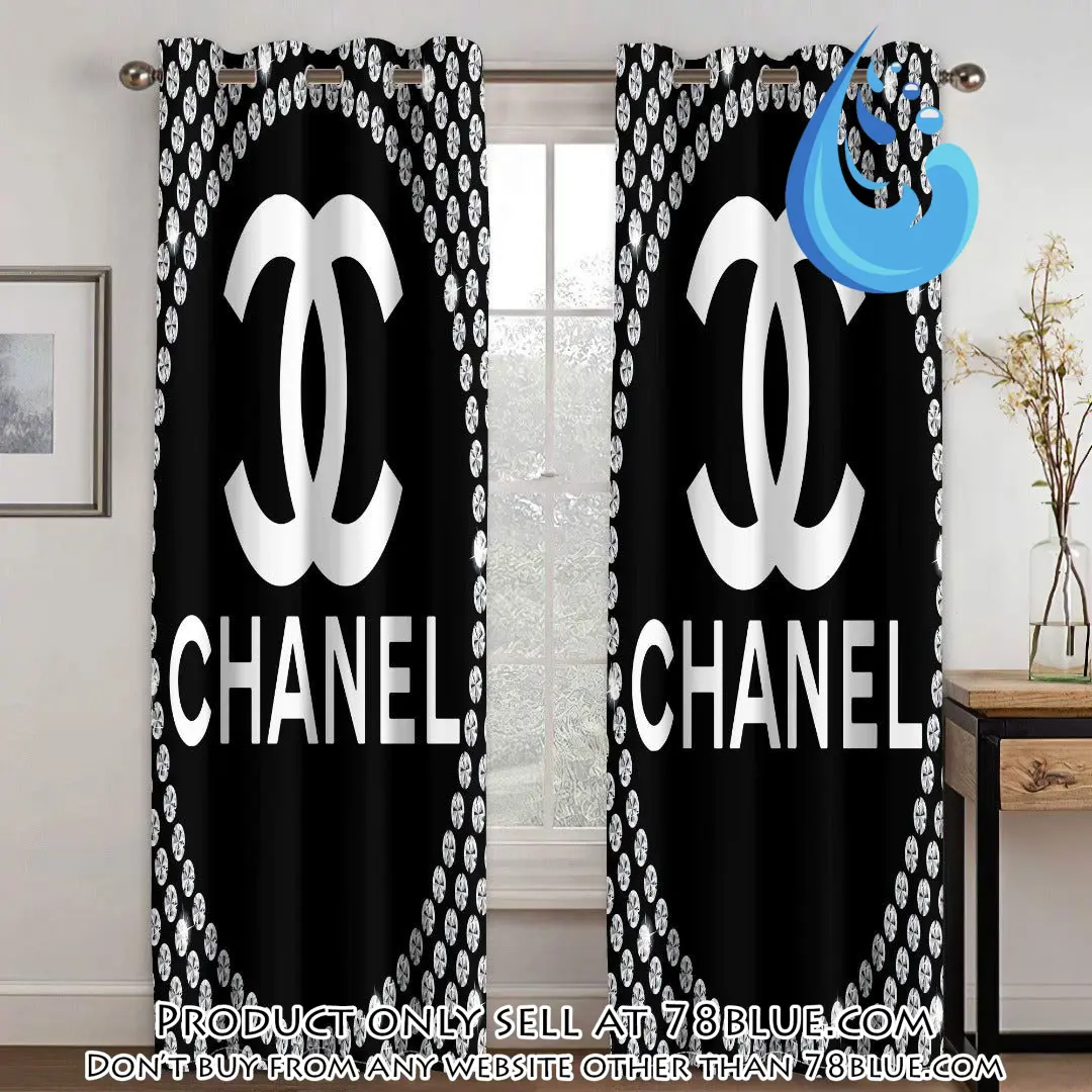 Chanel black premium window curtains hot  set wc108 78b1147027
